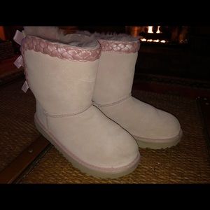 Kids UGG pink Bailey Bow Boots